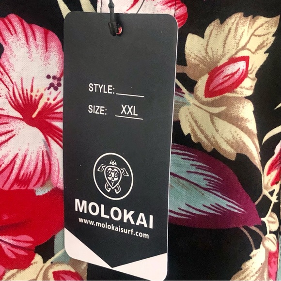 NWT Men’s Molokai Surf Co Hawaiian Shirt XXL - Picture 5 of 9